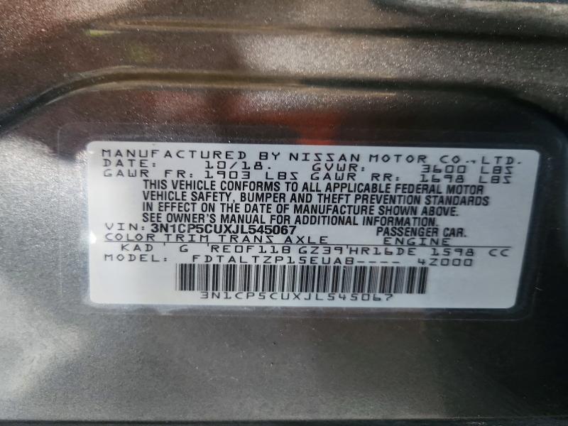 Продаж на аукціоні авто 2018 Nissan Kicks, vin: 3N1CP5CUXJL545067, номер лоту: 70737496