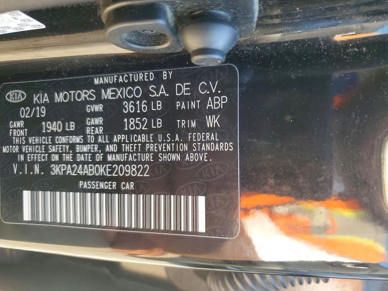 Продажа на аукционе авто 2019 Kia Rio, vin: 3KPA24AB0KE209822, номер лота: 69412206