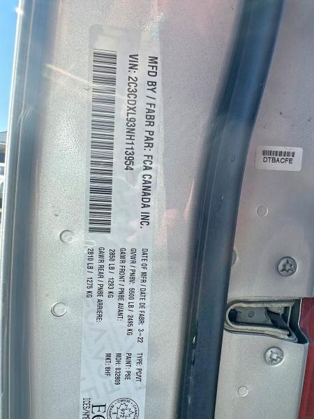 Aukcja sprzedaży 2022 Dodge Charger, vin: 2C3CDXL93NH113954, numer aukcji: 68335496