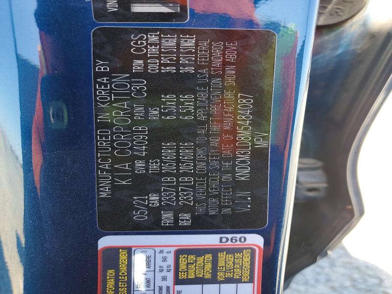 Aukcja sprzedaży 2021 Kia Niro, vin: KNDCM3LD8M5484087, numer aukcji: 69811916