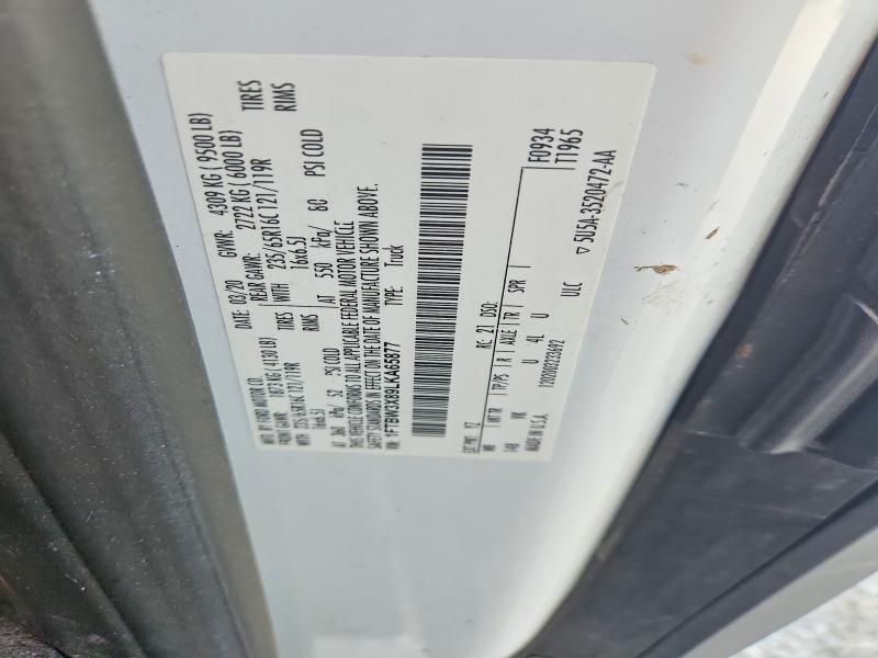 2020 Ford Transit მანქანა იყიდება აუქციონზე, vin: 1FTBW3X89LKA65877, აუქციონის ნომერი: 69124136