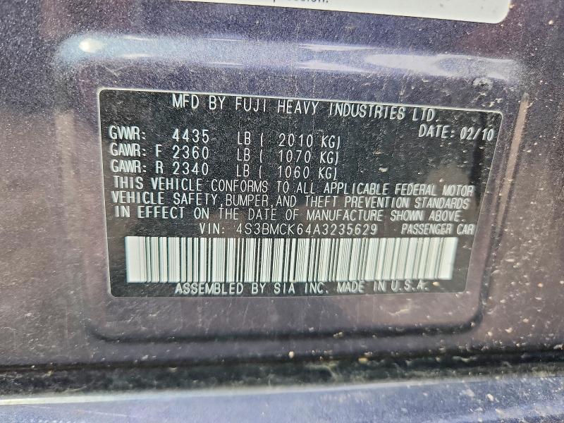 Продаж на аукціоні авто 2010 Subaru Legacy, vin: 4S3BMCK64A3235629, номер лоту: 67431456