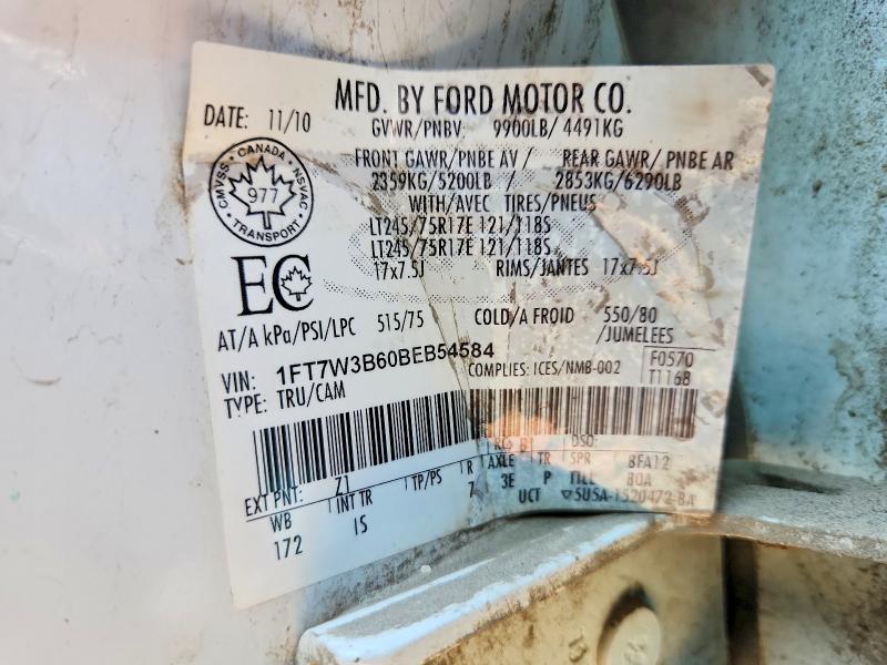 Продаж на аукціоні авто 2011 Ford F350, vin: 1FT7W3B60BEB54584, номер лоту: 60081656