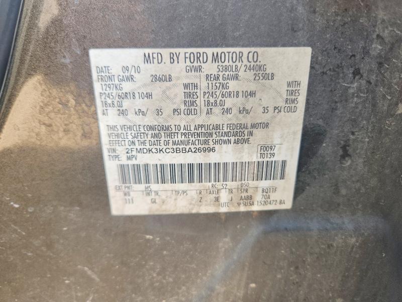 Aukcja sprzedaży 2011 Ford Edge, vin: 2FMDK3KC3BBA26996, numer aukcji: 68061886