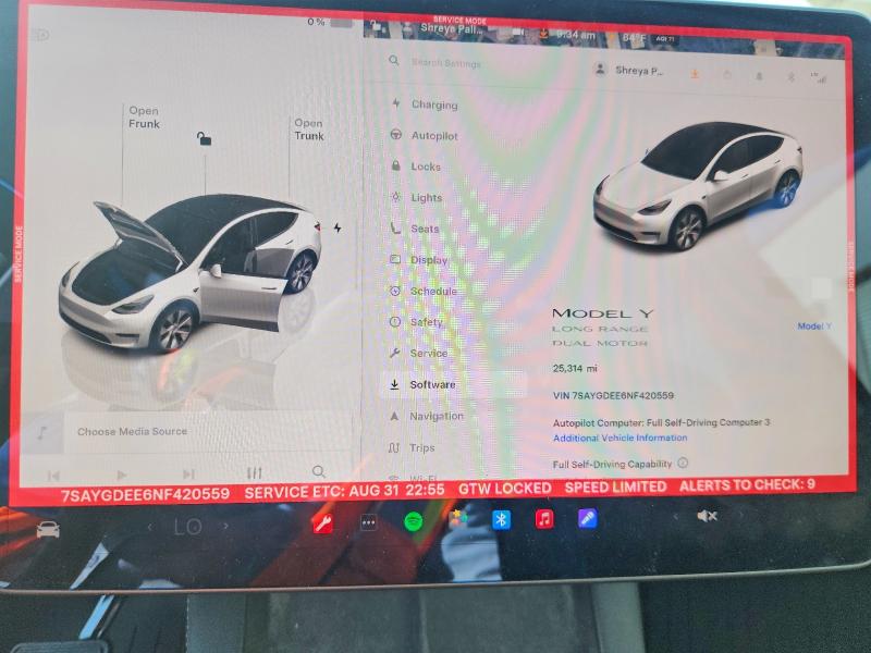 66913986 :رقم المزاد ، 7SAYGDEE6NF420559 vin ، 2022 Tesla Model Y مزاد بيع