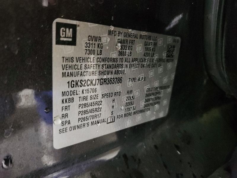 Aukcja sprzedaży 2016 Gmc Yukon, vin: 1GKS2CKJ7GR363786, numer aukcji: 69884756
