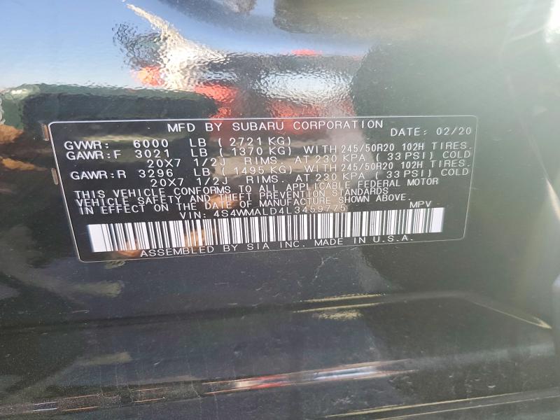 Продажа на аукционе авто 2020 Subaru Ascent, vin: 4S4WMALD4L3459775, номер лота: 70897396