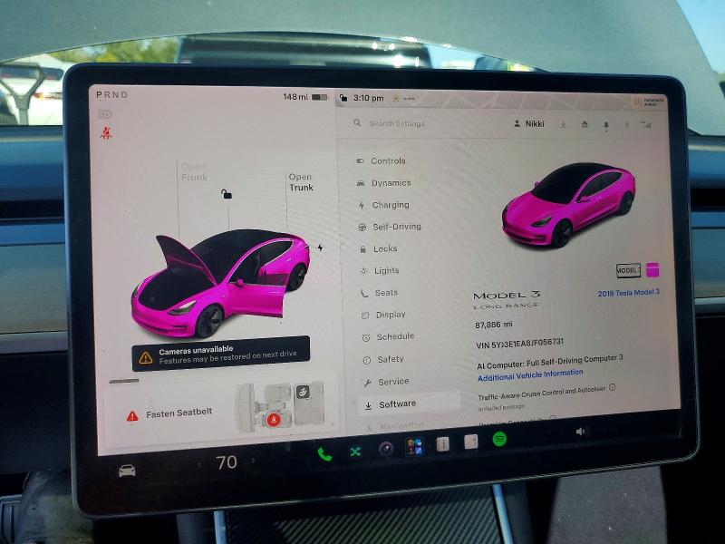 Продажа на аукционе авто 2018 Tesla Model 3, vin: 5YJ3E1EA8JF056731, номер лота: 68351666
