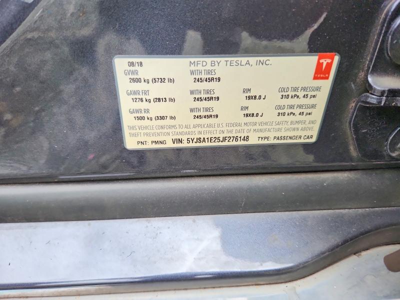 Продажа на аукционе авто 2018 Tesla Model S, vin: 5YJSA1E25JF276148, номер лота: 69376986