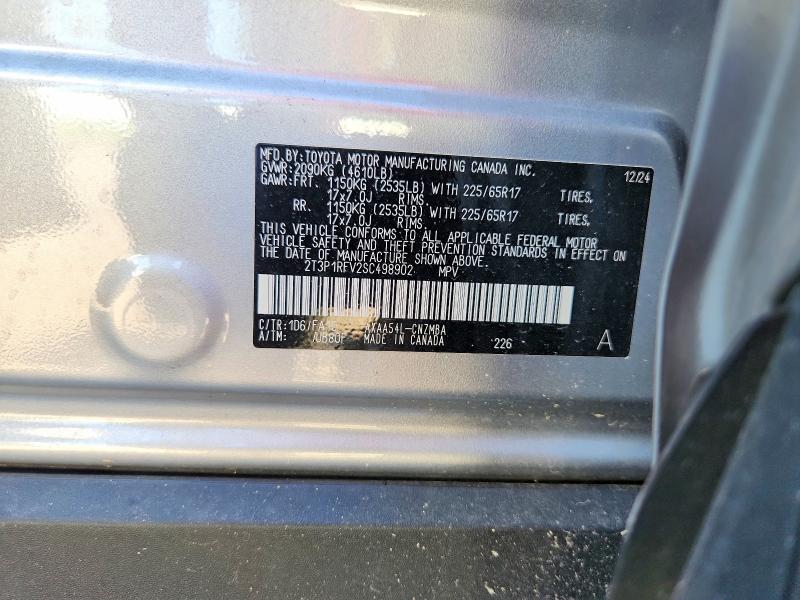 70628346 :رقم المزاد ، 2T3P1RFV2SC498902 vin ، 2025 Toyota Rav4 مزاد بيع