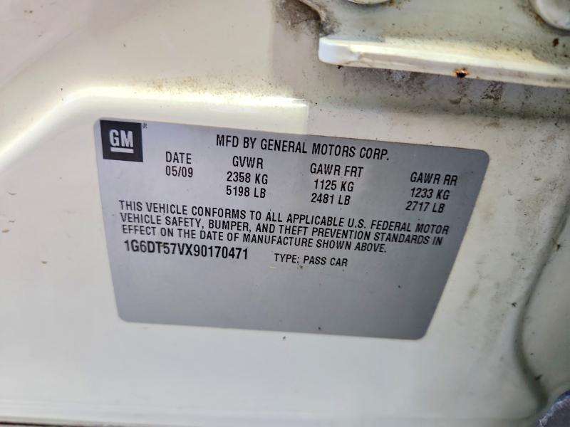 2009 Cadillac Cts მანქანა იყიდება აუქციონზე, vin: 1G6DT57VX90170471, აუქციონის ნომერი: 69183016
