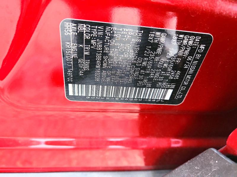 2024 Nissan Rogue მანქანა იყიდება აუქციონზე, vin: JN8BT3BB4RW183238, აუქციონის ნომერი: 66310806