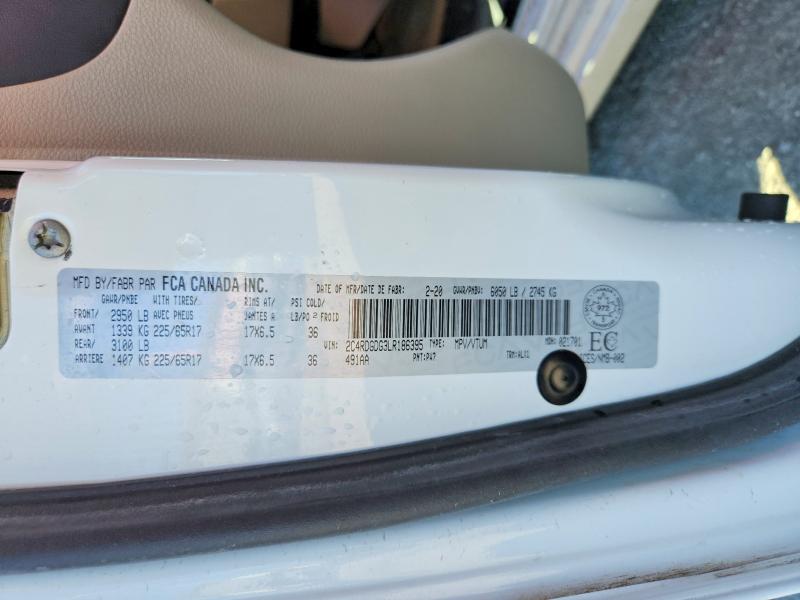 Продаж на аукціоні авто 2020 Dodge Grand Caravan, vin: 2C4RDGDG3LR186395, номер лоту: 67264356