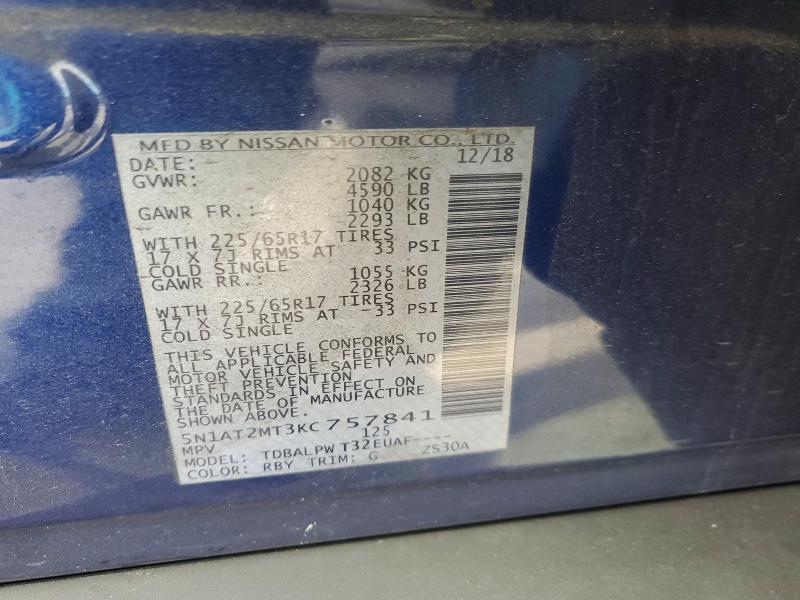 Продажа на аукционе авто 2019 Nissan Rogue, vin: 5N1AT2MT3KC757841, номер лота: 70888846