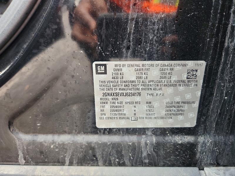 2018 Chevrolet Equinox მანქანა იყიდება აუქციონზე, vin: 2GNAXSEVXJ6234176, აუქციონის ნომერი: 70380436