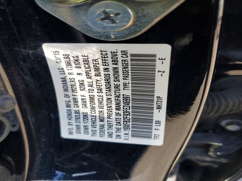 Aukcja sprzedaży 2015 Honda Civic, vin: 19XFB2F93FE246997        , numer aukcji: 69137886
