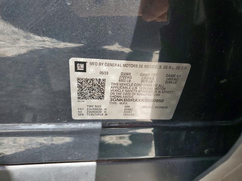 Продаж на аукціоні авто 2019 Chevrolet Blazer, vin: 3GNKBBRAXKS660950, номер лоту: 70481776