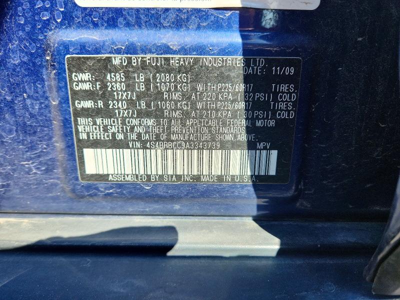 Продажа на аукционе авто 2010 Subaru Outback, vin: 4S4BRBCC9A3343739, номер лота: 69413746