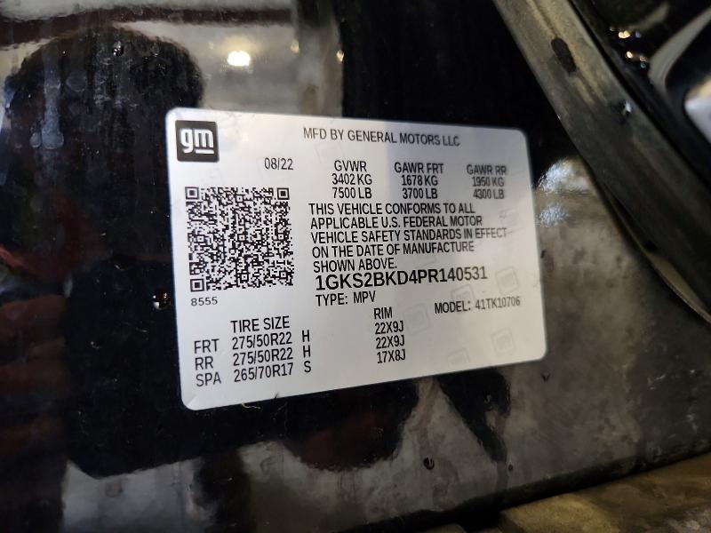 2023 Gmc Yukon მანქანა იყიდება აუქციონზე, vin: 1GKS2BKD4PR140531, აუქციონის ნომერი: 68683596