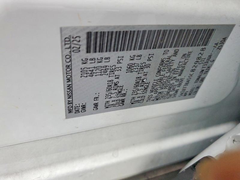 69618586 :رقم المزاد ، 5N1BT3BA5SC829828 vin ، 2025 Nissan Rogue مزاد بيع