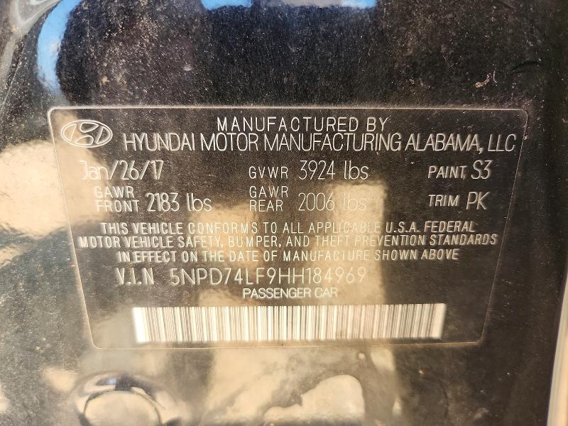 Aukcja sprzedaży 2017 Hyundai Elantra, vin: 5NPD74LF9HH184969, numer aukcji: 67523986