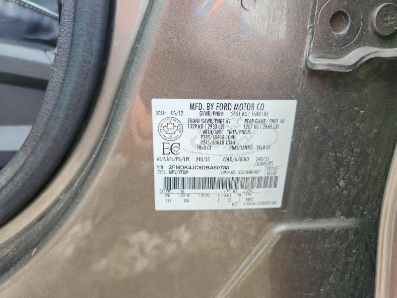 68026756 :رقم المزاد ، 2FMDK4JC9DBA60788 vin ، 2013 Ford Edge مزاد بيع