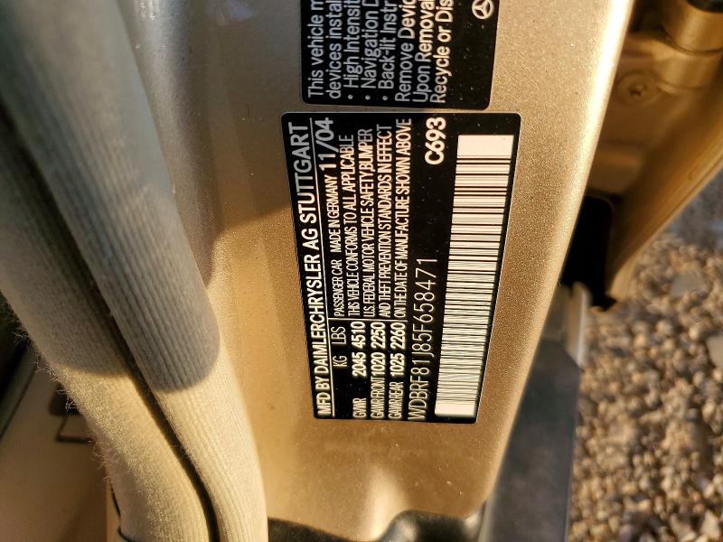 2005 Mercedes-benz C მანქანა იყიდება აუქციონზე, vin: WDBRF81J85F658471, აუქციონის ნომერი: 68270486