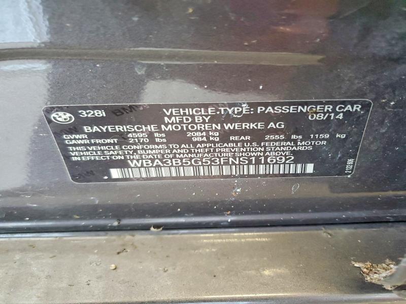 Aukcja sprzedaży 2015 Bmw 328, vin: WBA3B5G53FNS11692, numer aukcji: 69170556