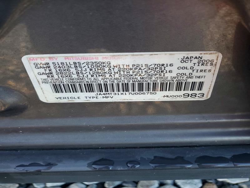 Aukcja sprzedaży 2007 Mitsubishi Outlander, vin: JA4MT31X17U006750, numer aukcji: 69790966