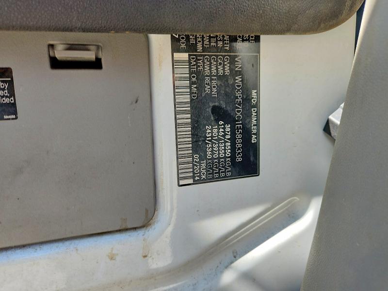 70610346 :رقم المزاد ، WD3PE7DC1E5888338 vin ، 2014 Mercedes-benz Sprinter مزاد بيع
