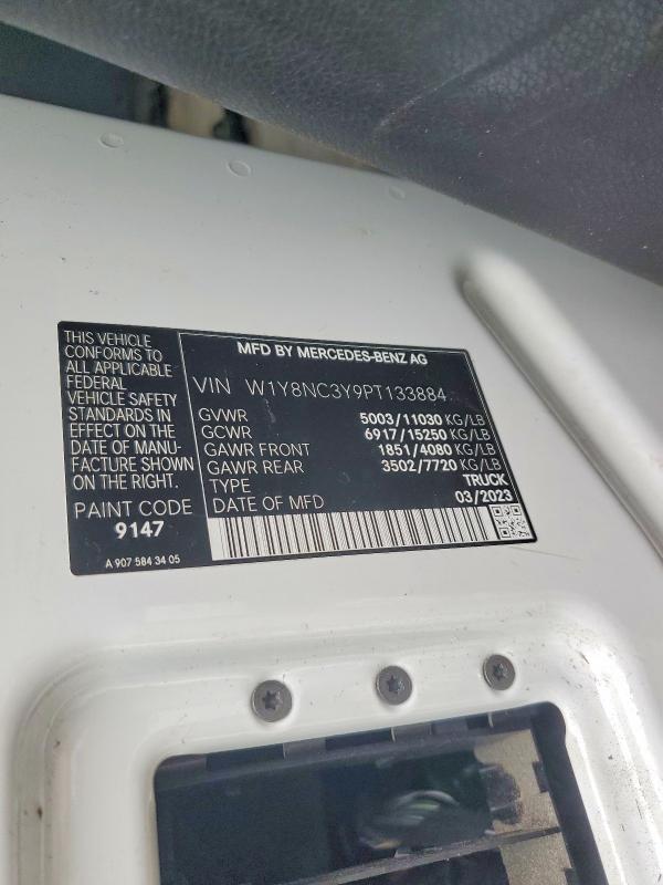 Продаж на аукціоні авто 2023 Mercedes-benz Sprinter, vin: W1Y8NC3Y9PT133884, номер лоту: 66179646