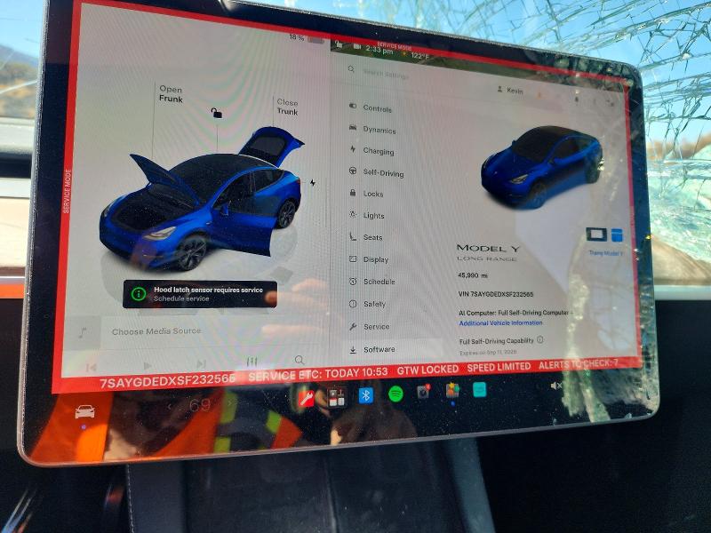 67924446 :رقم المزاد ، 7SAYGDEDXSF232565 vin ، 2025 Tesla Model Y مزاد بيع