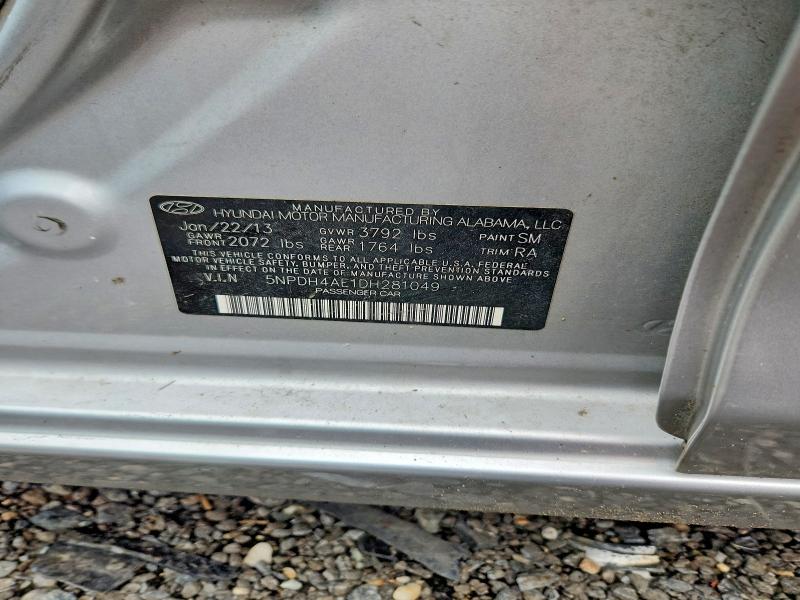 Продажа на аукционе авто 2013 Hyundai Elantra, vin: 5NPDH4AE1DH281049, номер лота: 70283296