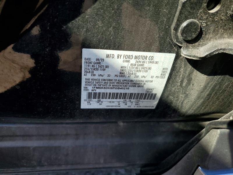 68543956 :رقم المزاد ، 1FMSK8DH9PGB40210 vin ، 2023 Ford Explorer مزاد بيع