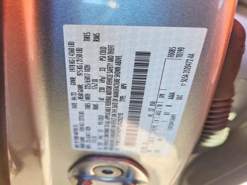 68598486 :رقم المزاد ، 1FMCU0FN6PUA29215 vin ، 2023 Ford Escape مزاد بيع