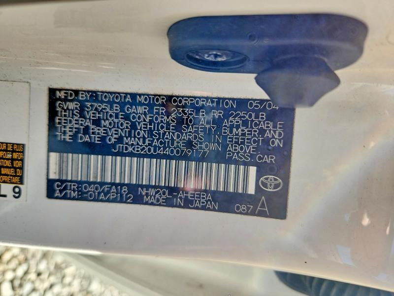 Aukcja sprzedaży 2004 Toyota Prius, vin: JTDKB20U440079177, numer aukcji: 70369886