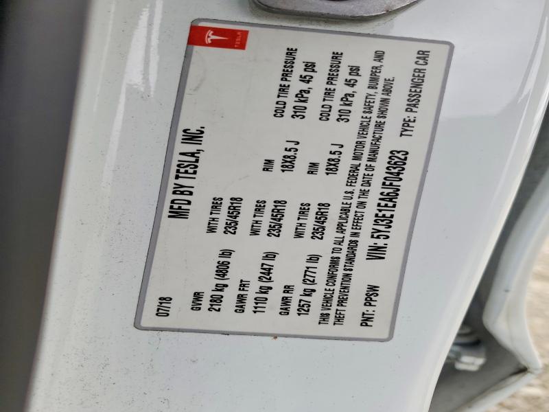 Продаж на аукціоні авто 2018 Tesla Model 3, vin: 5YJ3E1EA6JF043623, номер лоту: 67467106