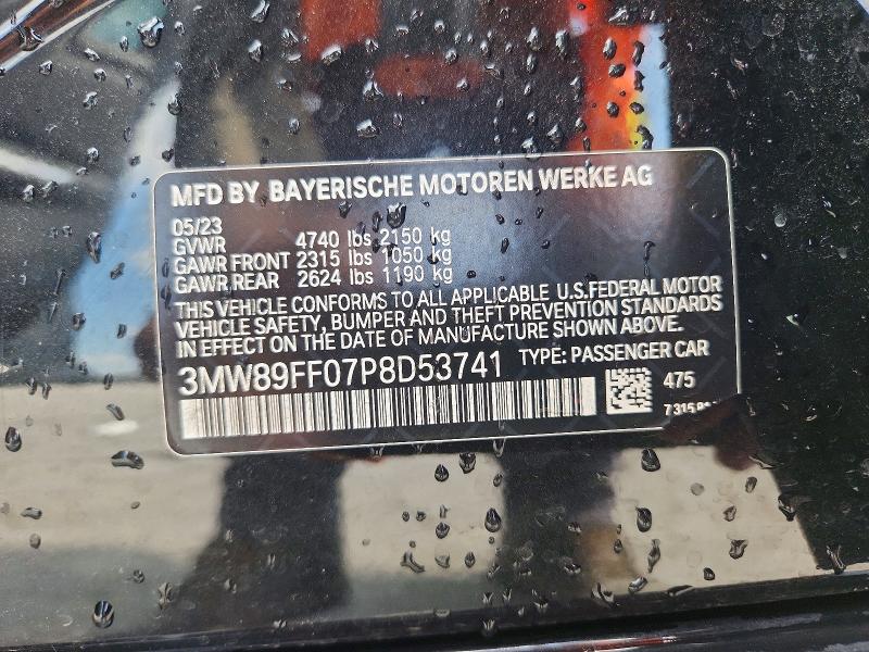 Продажа на аукционе авто 2023 Bmw 330xi, vin: 3MW89FF07P8D53741, номер лота: 67656366