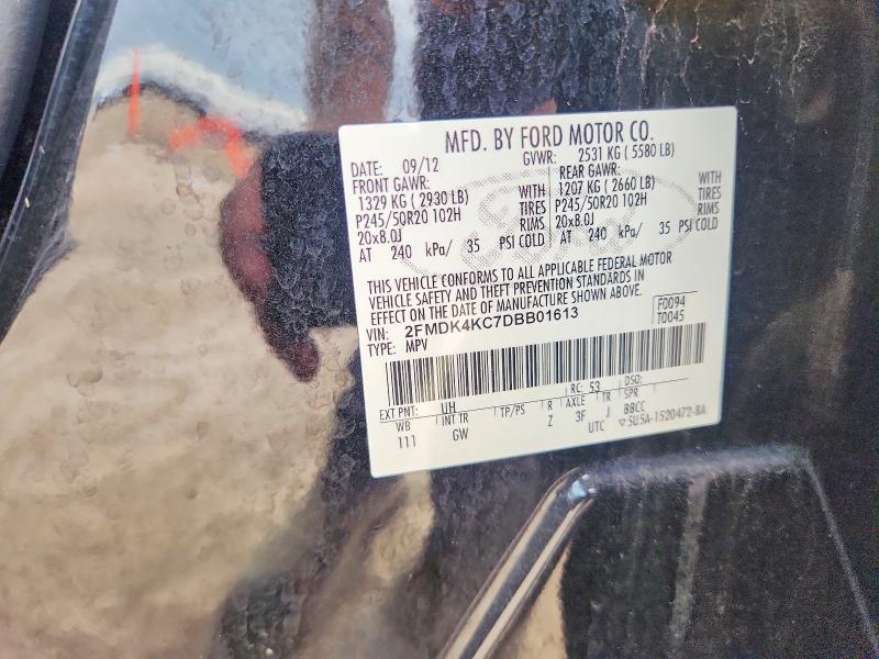 Продаж на аукціоні авто 2013 Ford Edge, vin: 2FMDK4KC7DBB01613, номер лоту: 68853206