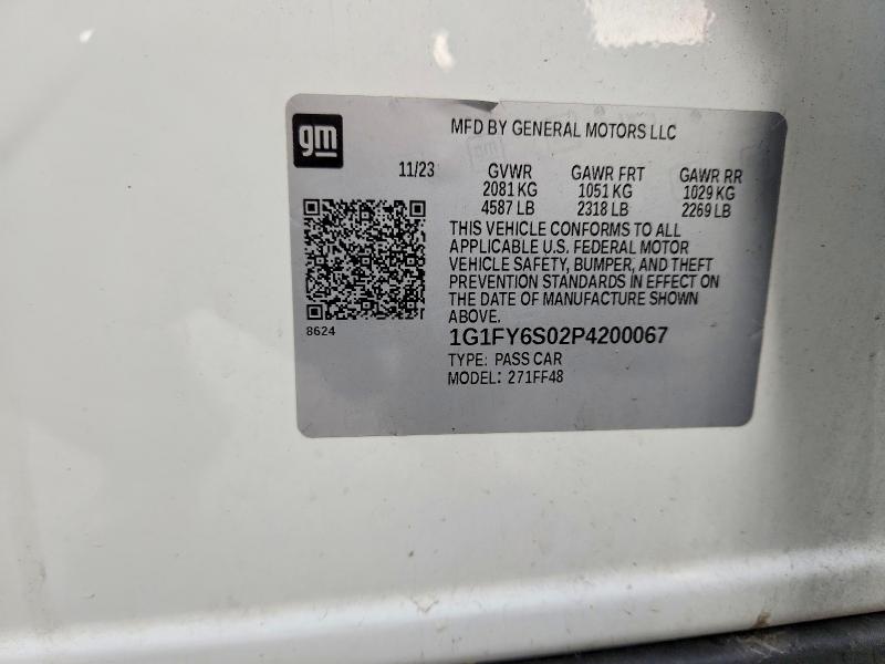 71178146 :رقم المزاد ، 1G1FY6S02P4200067 vin ، 2023 Chevrolet Bolt Euv مزاد بيع
