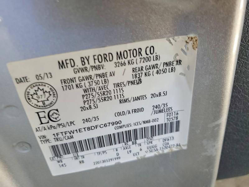 Продаж на аукціоні авто 2013 Ford F150, vin: 1FTFW1ET8DFC67990, номер лоту: 69113156