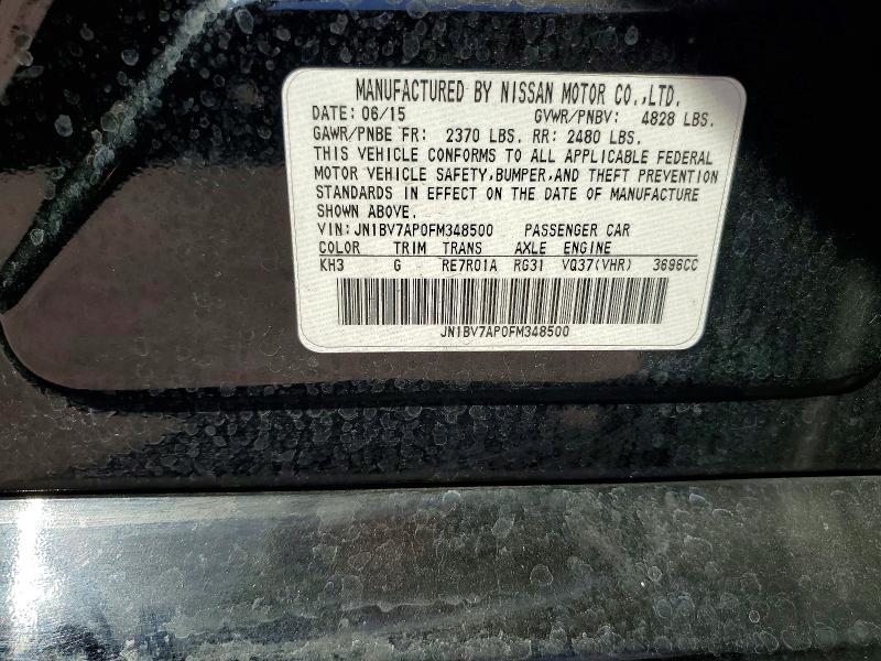Продажа на аукционе авто 2015 Infiniti Q50, vin: JN1BV7AP0FM348500, номер лота: 68396806