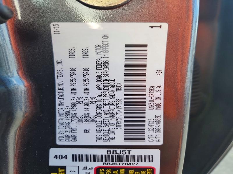 Aukcja sprzedaży 2016 Toyota Tundra, vin: 5TFRY5F17GX197828, numer aukcji: 69529146