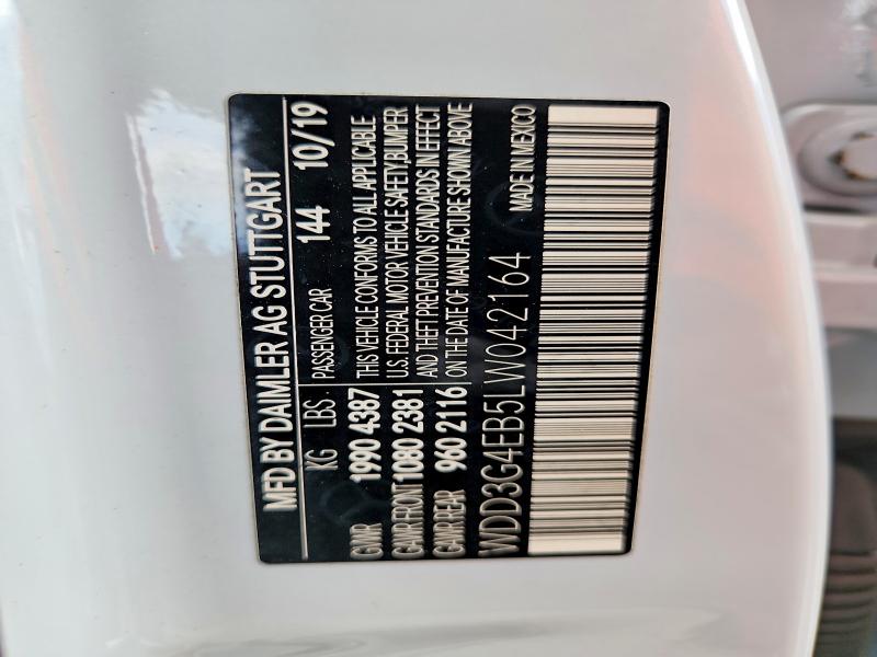 Aukcja sprzedaży 2020 Mercedes-benz A, vin: WDD3G4EB5LW042164, numer aukcji: 70674936