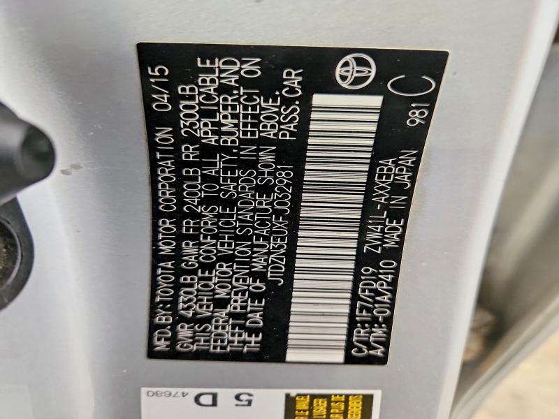70250766 :رقم المزاد ، JTDZN3EUXFJ032981 vin ، 2015 Toyota Prius V مزاد بيع