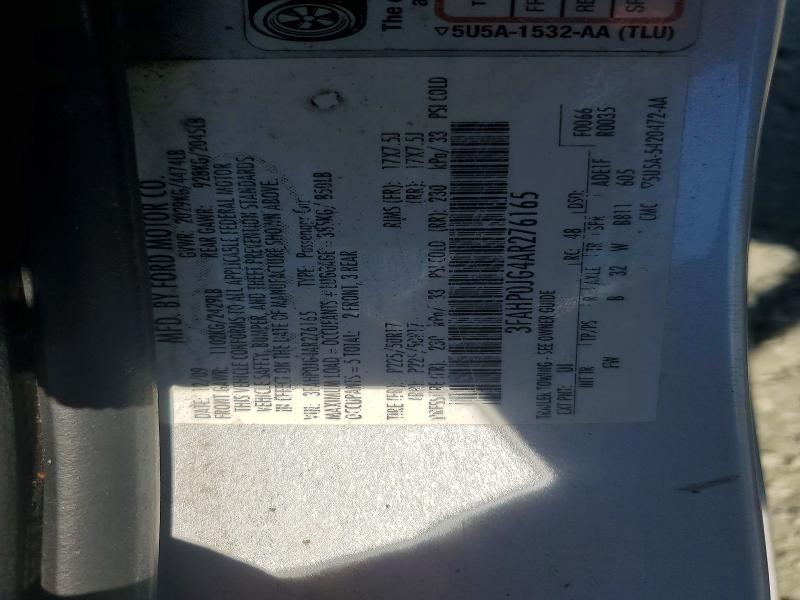 Продажа на аукционе авто 2010 Ford Fusion, vin: 3FAHP0JG4AR276165, номер лота: 67195386