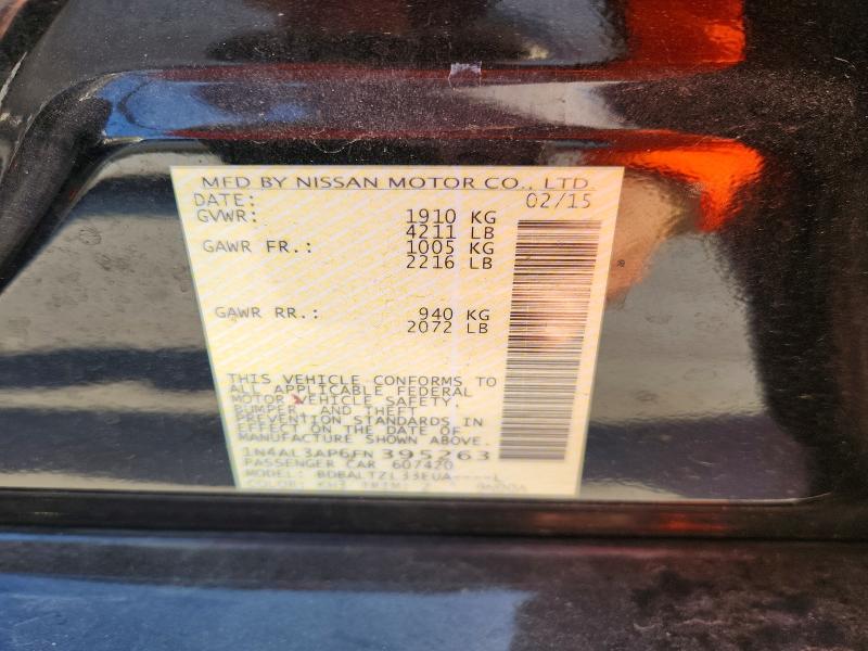 Aukcja sprzedaży 2015 Nissan Altima, vin: 1N4AL3AP6FN395263, numer aukcji: 69779456