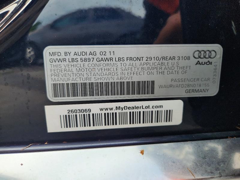 Aukcja sprzedaży 2011 Audi A8, vin: WAURVAFD2BN018155, numer aukcji: 70407476