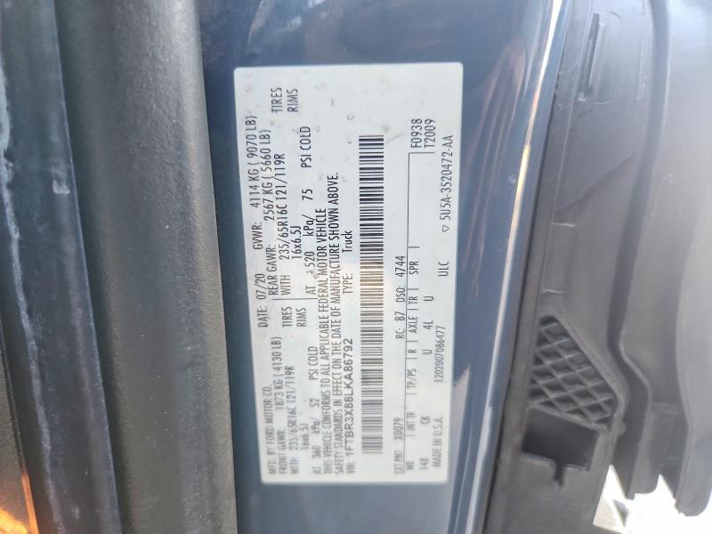 Продаж на аукціоні авто 2020 Ford Transit 250, vin: 1FTBR3X88LKA86792, номер лоту: 67937656