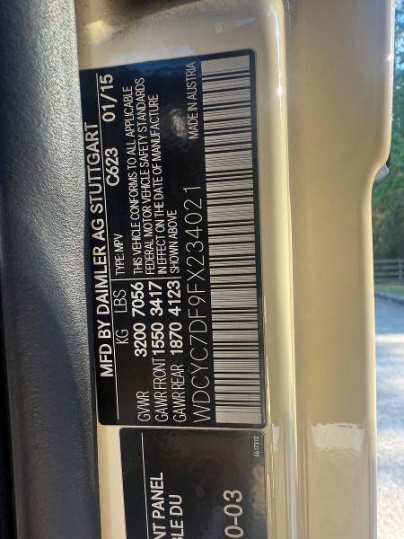 Aukcja sprzedaży 2015 Mercedes-benz G, vin: WDCYC7DF9FX234021, numer aukcji: 71328126